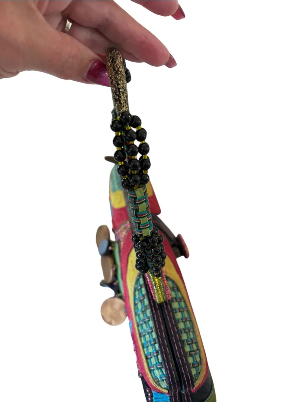 Mary Frances Multicolor Beaded Floral Sequined Handbag. NWOT - Picture 8 of 9
